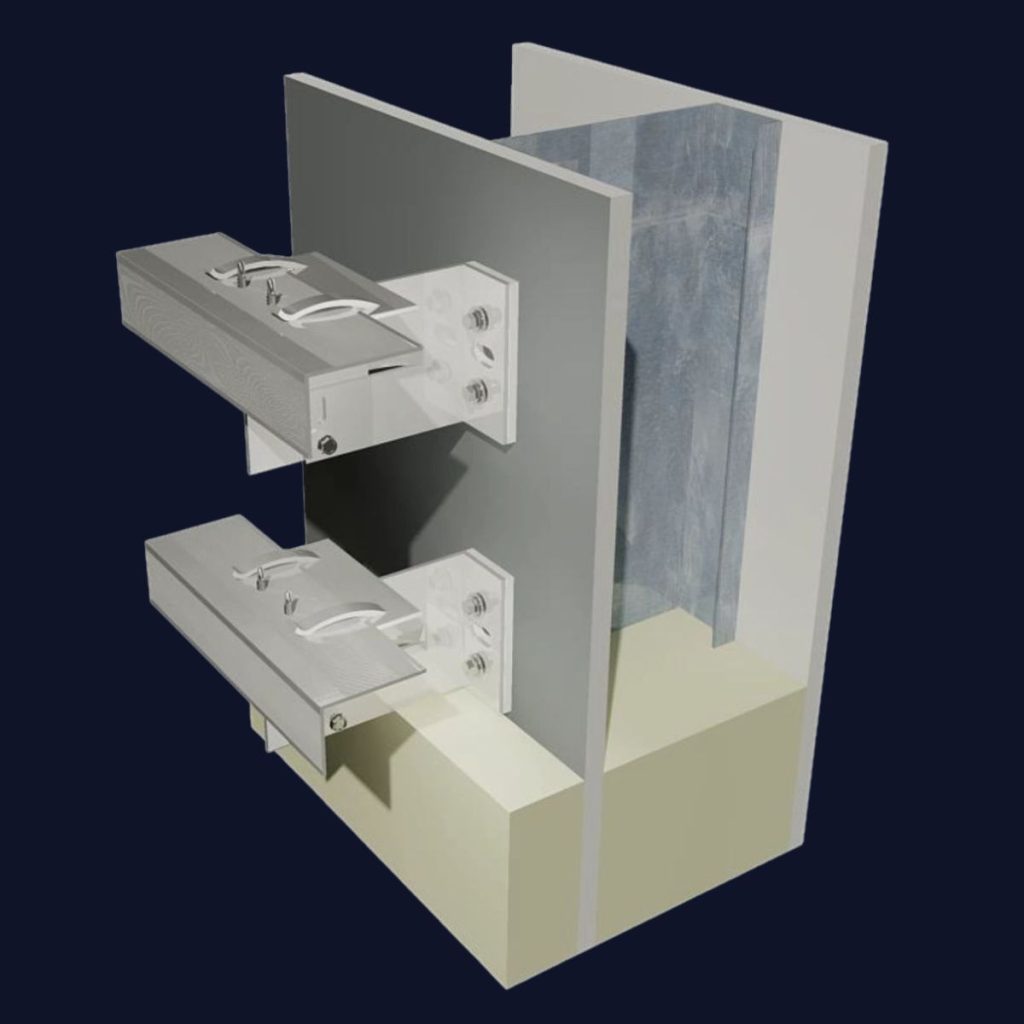 Aluminium Helping Hand support bracket A1-rated system